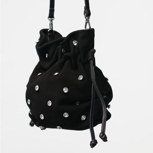SUEDE RHINESTONE BAG
